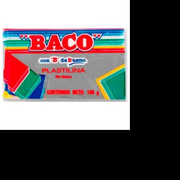 PLASTILINA BACO 180G. GRIS OBSCURO C.100